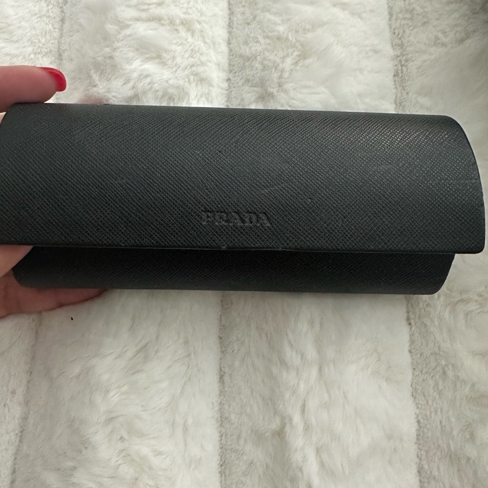 Prada Textured Black Eyewear Case